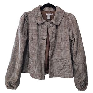 Split Plaid Jacket Sz Small
